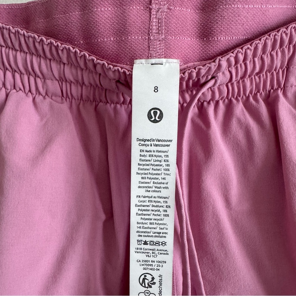 Lululemon Athletica | Court Rival High-Rise Short 3" in Pink Frosting ~ US 8 - Picture 9 of 11